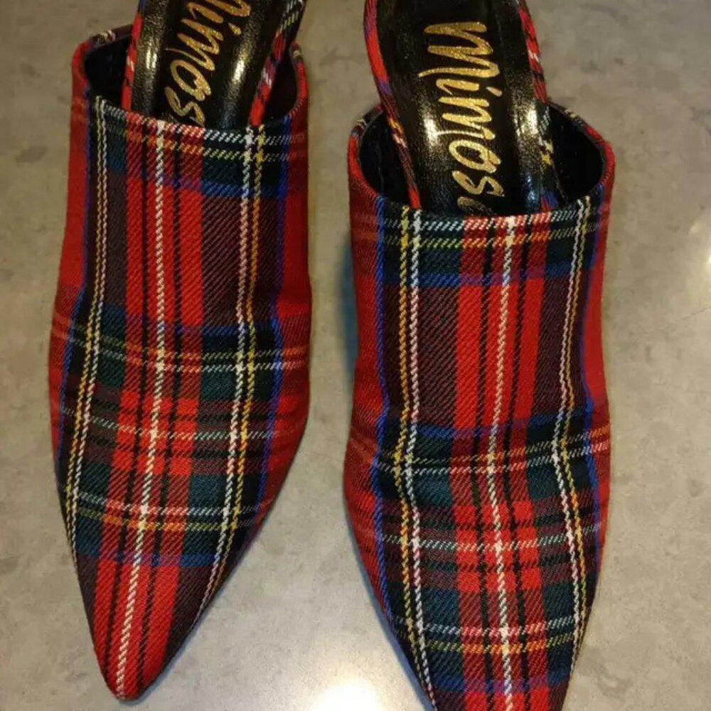 Tartan Plaid Mule Heels